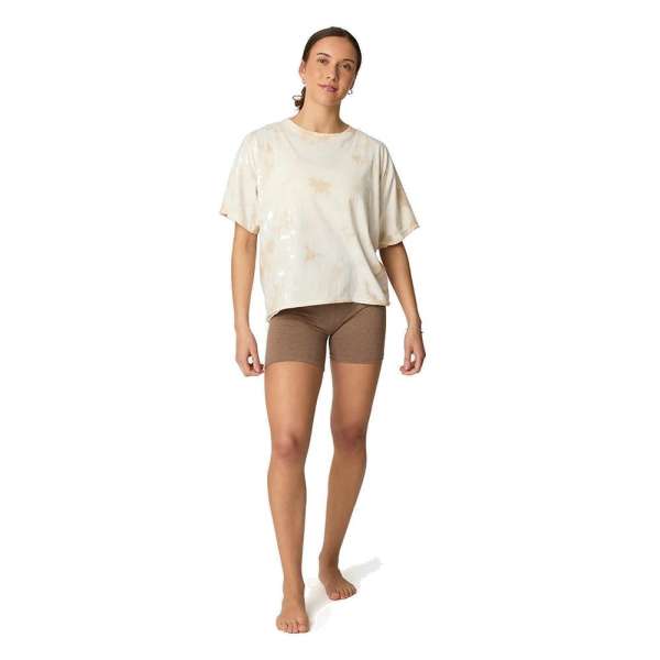 Manduka Connection Tee női organikus pamut cropped póló - Salt Wash