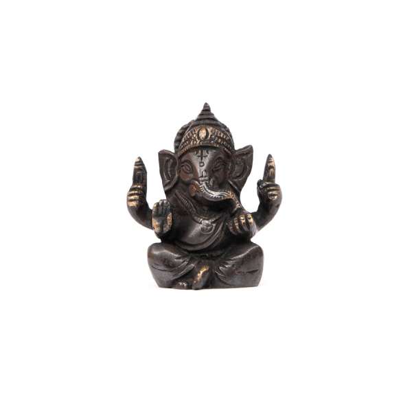 Ganesha réz szobor, approx. 7 cm, black - Bodhi