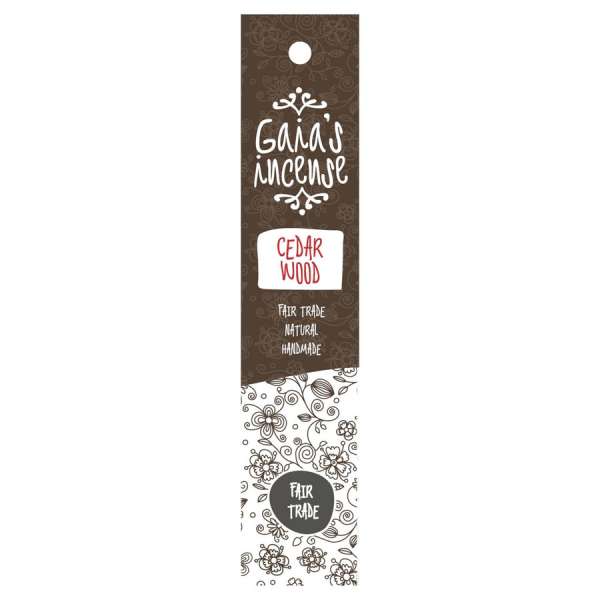 Füstölőpálcika cedarwood, Gaias incense