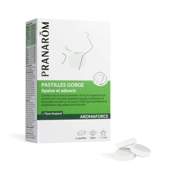 Pranarom Aromaforce tabletta - torok irritációra - 12 éves kortól 21 db