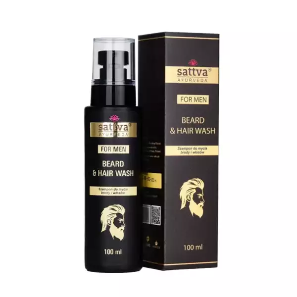 Haj- és szakállsampon férfiaknak – 100 ml - Sattva Ayurveda