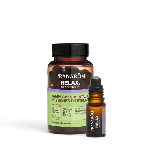 Pranarom Aromaboost® relax csomag 60 db (48 g) + 5 ml