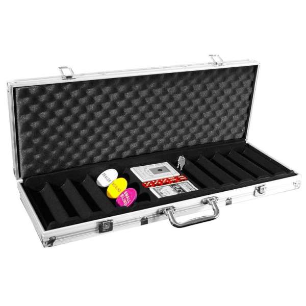 Alu bőrönd 500 db pókerzsetonhoz + tartozékok