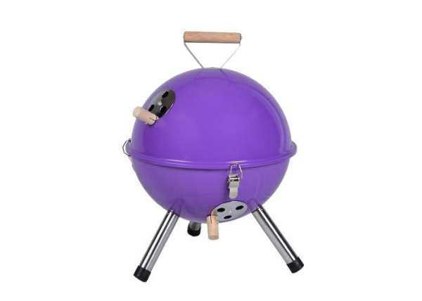 Faszenes grill kerek Mini BBQ Lila