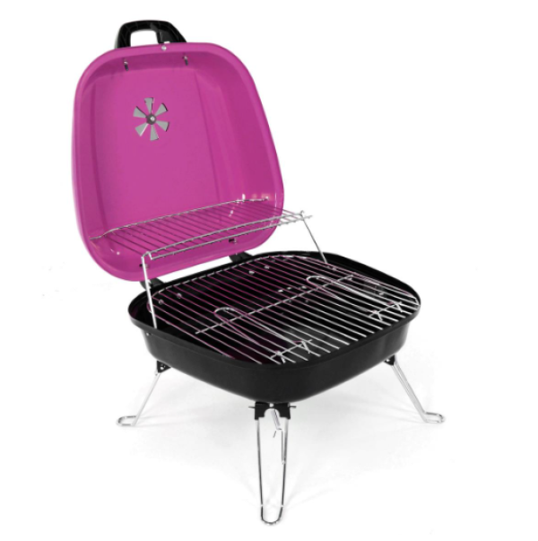 Faszenes hordozható grillsütő Garth BBQ Pink