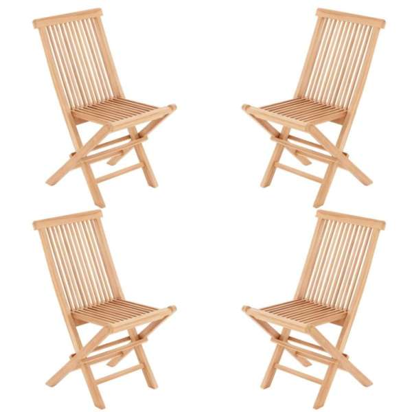 DIVERO Kerti szék összecsukható 4 db tíkfa
