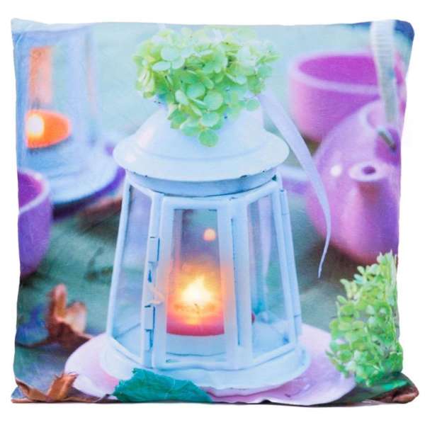 DIVERO Dekoratív párna LED világítással  lámpás 38 x 38 cm