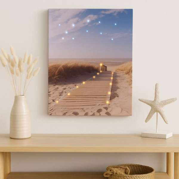 Falikép NEXOS Sandy path 30 x 40 cm - 30x LED