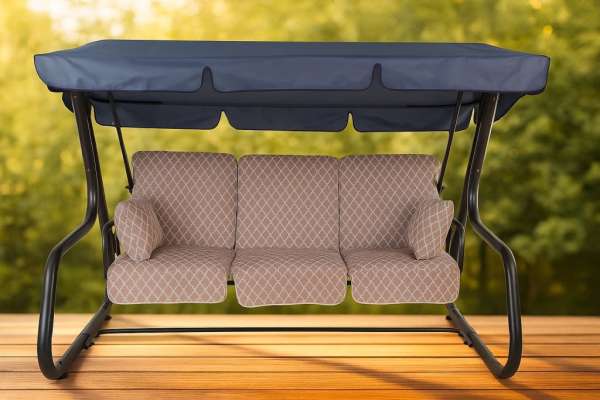 Kerti hintaszék  4 személyes fém antracit színű