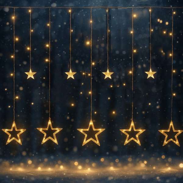 VOLTRONIC® Fényfüggöny csilag 150 LED meleg fehér