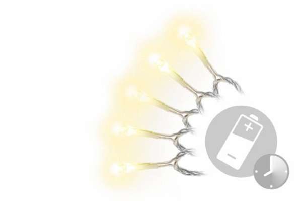 NEXOS Karácsonyi LED fényfüzér 5 m 50 dióda meleg fehér