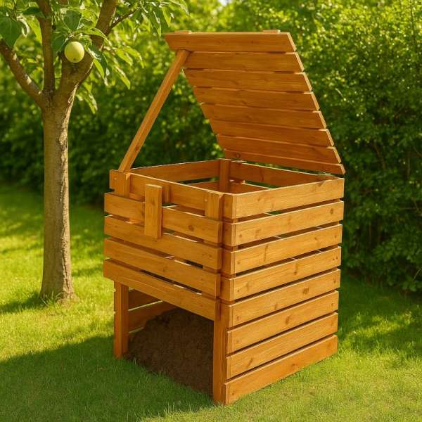 Fa komposztáló  600 L cseh asztalosműhelyből származó