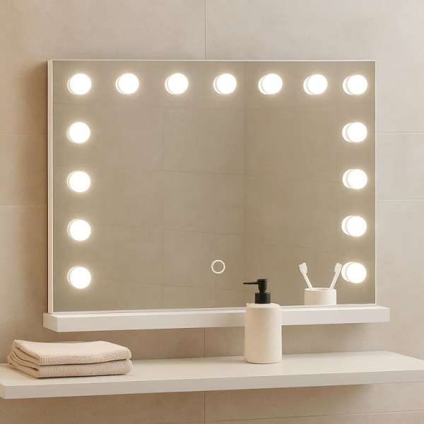 AQUAMARIN Fürdőszobatükör Hollywood LED 58 x 43 cm