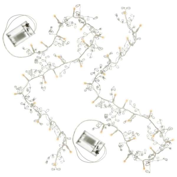 Fénylánc készlet  20 LED meleg fehér 2db