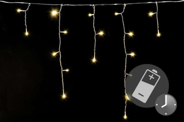 Karácsonyi fényfüggöny NEXOS 5m/144x LED - meleg fehér