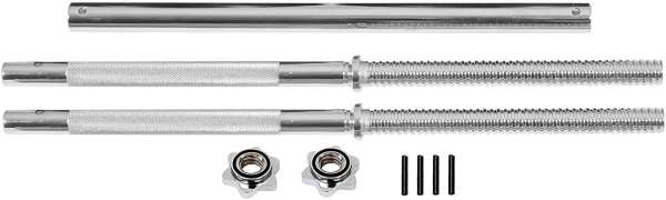 Krómozott súlyzórúd Physionics 120 cm + csillagzárak