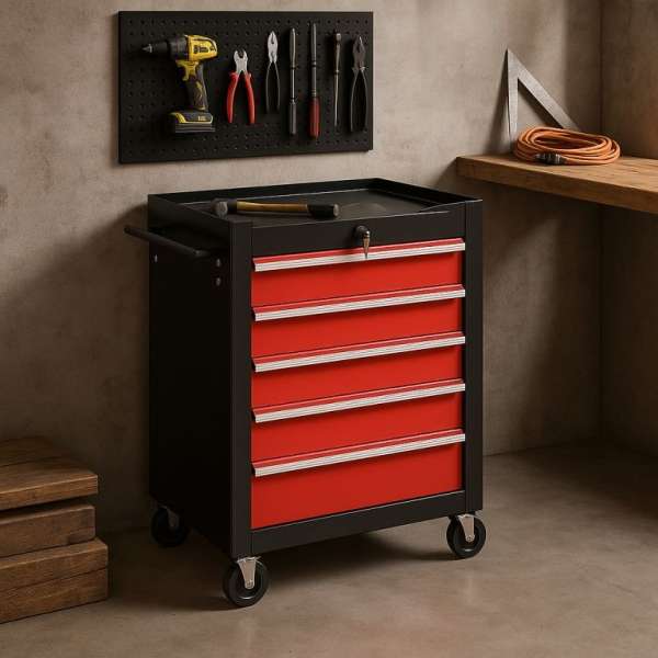 Szerszám kocsi 5 fiókos 61 x 77 cm