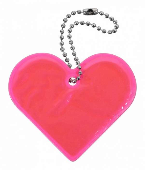 Compass Fényvisszaverő medál szív rózsaszín