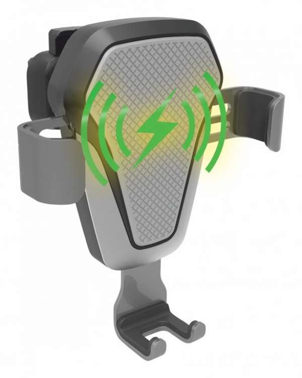 COMPASS Telefontartó Luke-V vezetéknélküli töltés ezüst