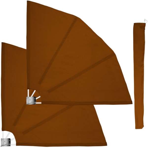 STILISTA Árnyékoló paraván erkélyre 2 részes 140 x 140 barna