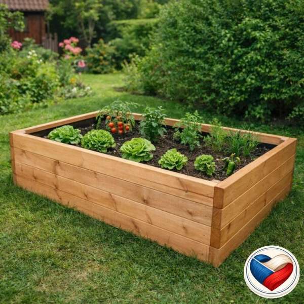 Fa magaságyás 156 × 96 × 36 cm  tömör lucfenyő