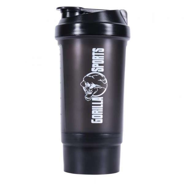 Gorilla Sports Shaker rekesszel fekete 500 ml