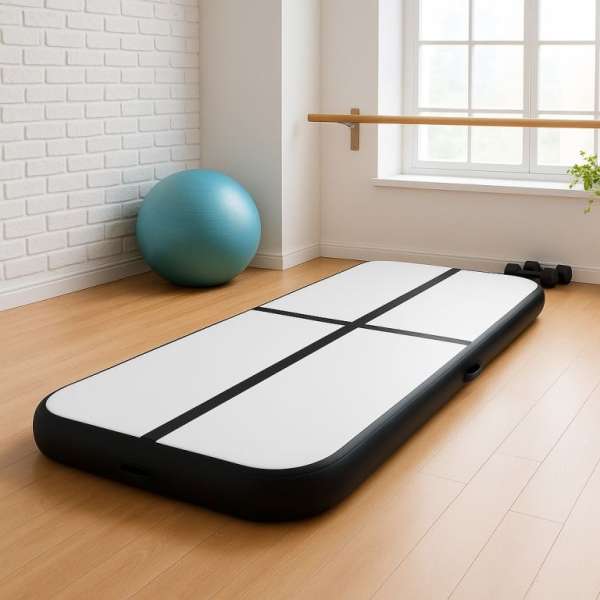 PHYSIONICS Felfújható tornaszőnyeg Airtrack 3 m fekete