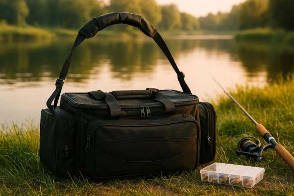 Vízhatlan horgásztáska  56×31×30 cm 600D poliészter fekete