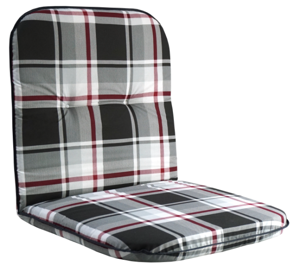 SUN GARDEN Párna alacsony székre SCALA kockás szürke