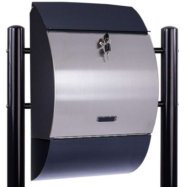 STILISTA Postaláda állvánnyal acél 33 x 17 cm