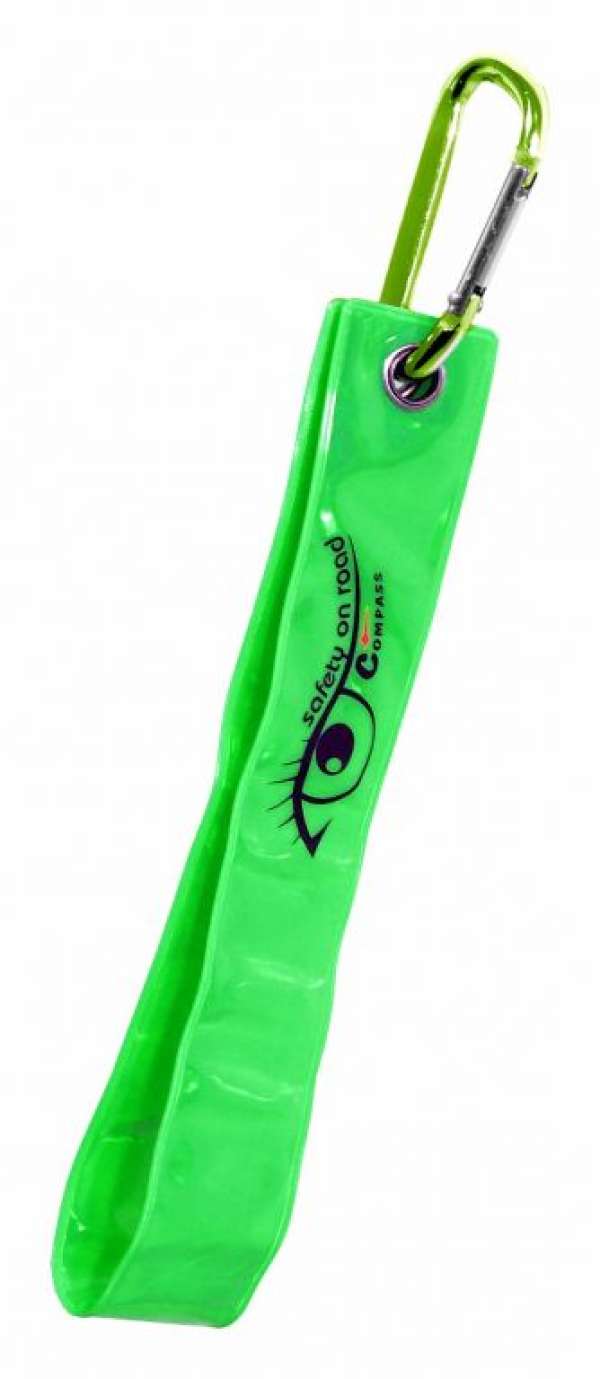 Compass Fényvisszaverő öv karabénerrel S.R.O. zöld