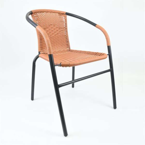 Kerti bisztrószék egymásba rakható szürke/naturális