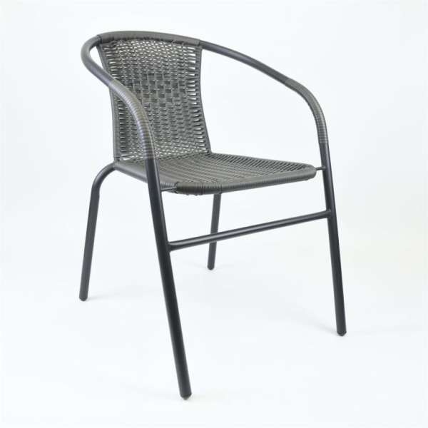 Kerti bisztrószék egymásba rakható szürke