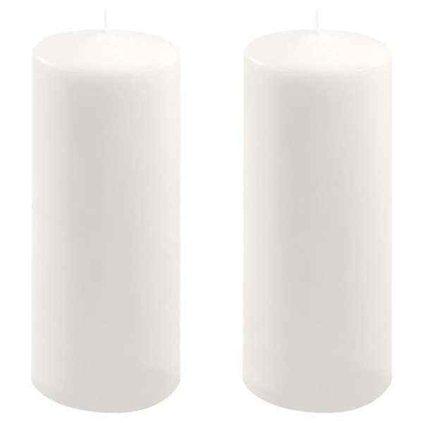 Gyertya készlet 25 cm Ø 10 cm 2 db fehér