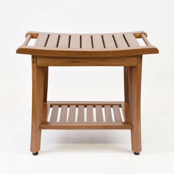 DIVERO Szék tartóval tömör teak 47,2 x 33,5 x 56 cm