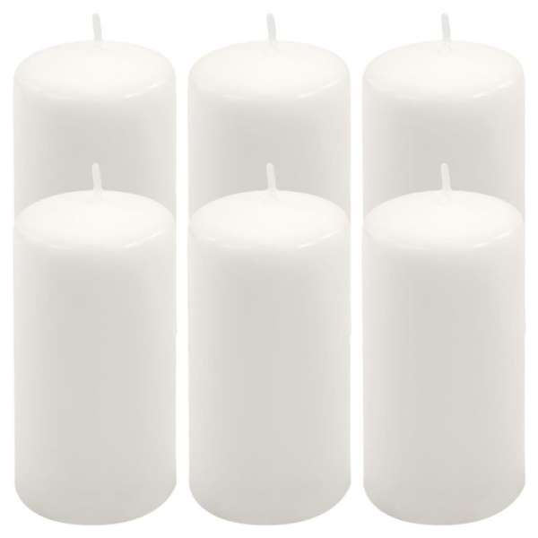 Gyertya készlet 11,5 cm Ø 6 cm 6 db fehér