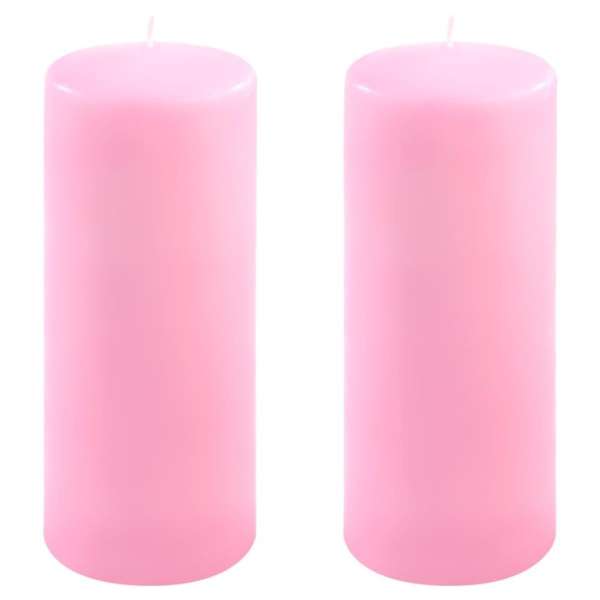 Gyertya készlet 25 cm Ø 10 cm  2 db rózsaszín