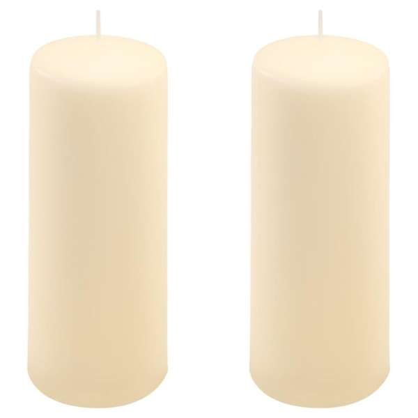 Gyertya készlet 20 cm Ø 7,5 cm  2 db krém