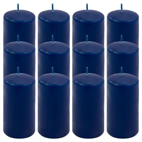 Gyertya készlet  11,5 cm Ø 6 cm 12 db kék