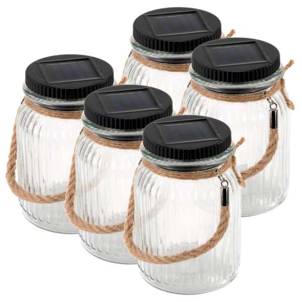 Napelemes lámpa szett 3 db LED műanyag  5 db meleg fehér