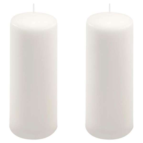 Gyertya készlet 20 cm Ø 7,5 cm 2 db fehér