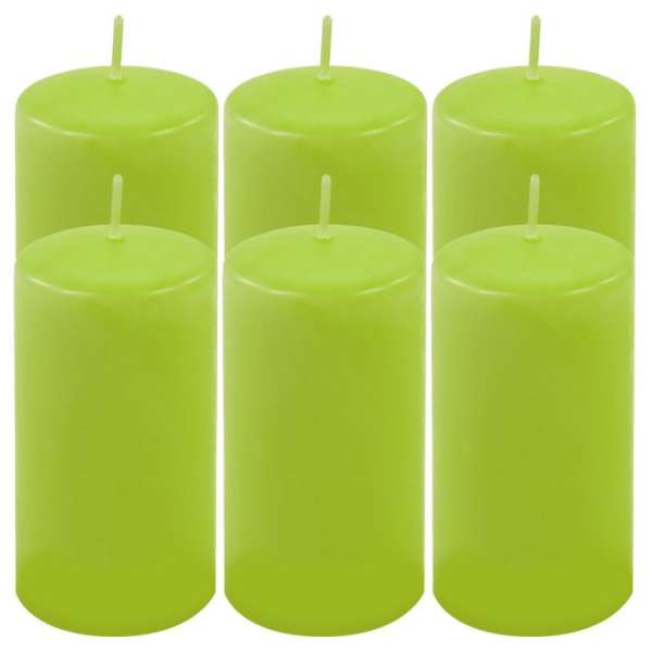 Gyertya készlet 11,5 cm Ø 6 cm 6 db világoszöld