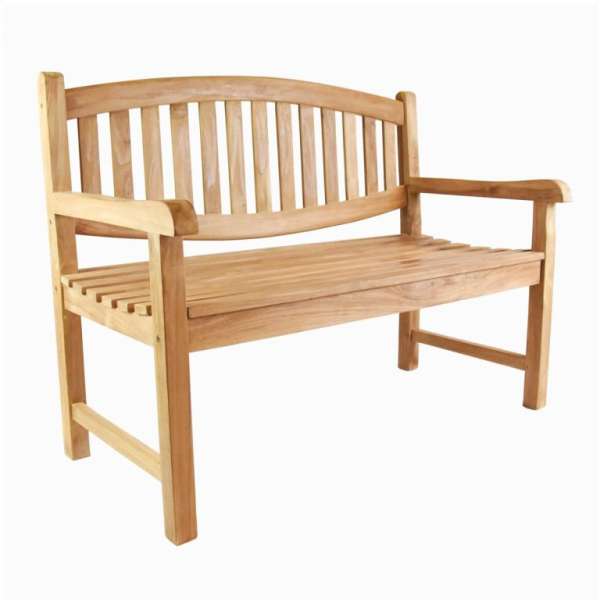 DIVERO 2 személyes pad kezelt teakfa 120 cm