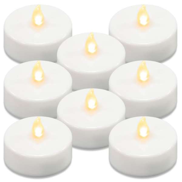 Elemes tealámpás készlet időzítővel  8 db fehér