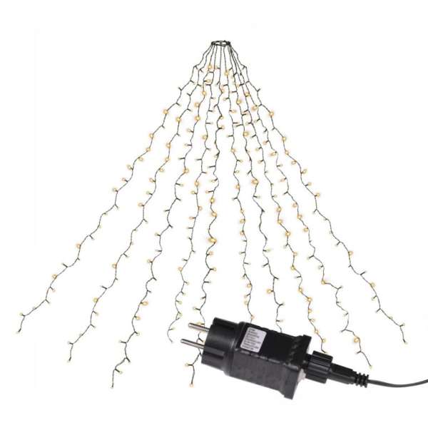 Kúp alakú fénylánc 280 LED meleg fehér