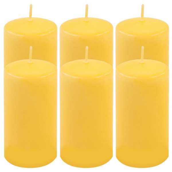 Gyertya készlet 11,5 cm Ø 6 cm 6 db sárga