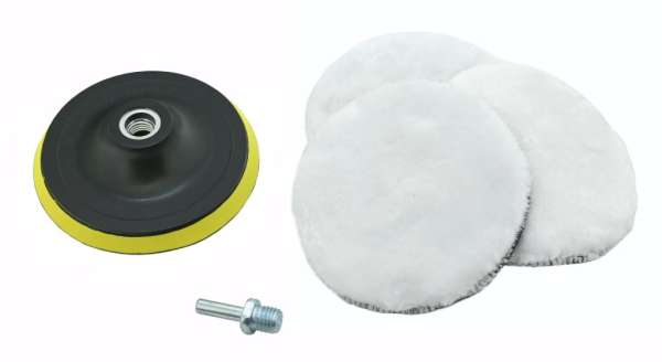 COMPASS  Polírozókorong készlet 3 db 12 cm-es tartóval