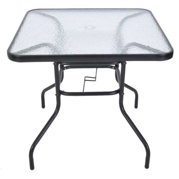 Kerti asztal ZWMT 80 x 80 cm fém üveglappal