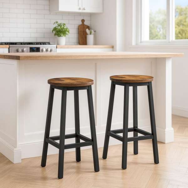 Bárszék szett 2 db ipari stílusú 65 cm