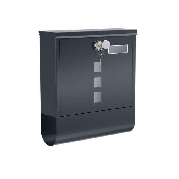 SONGMICS Falra szerelhető postaláda újságtartóval antracit